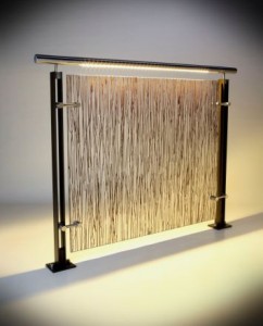 Ferric SS rail, resin infill, warm temp LED