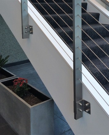 Closeup of Anaheim Concourse, CA, KOTO side mounting brackets