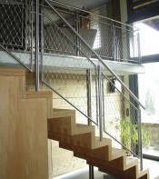 stair with Woven Cable Infill