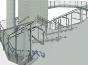 visual rendering of railing system design