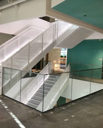 Google Offices, CA, Optik Shoe with glass infill panels
