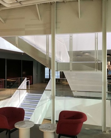 Google Offices, CA, Optik Shoe with glass infill panels