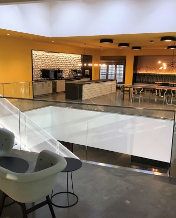 Google Offices, CA, Optik Shoe with glass infill panels