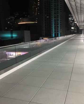 Moscone Center, San Francisco, CA, Optik Shoe with glass and structural U channel cap