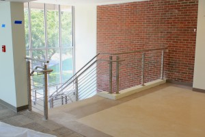 Custom railing systems at Farmingdale University