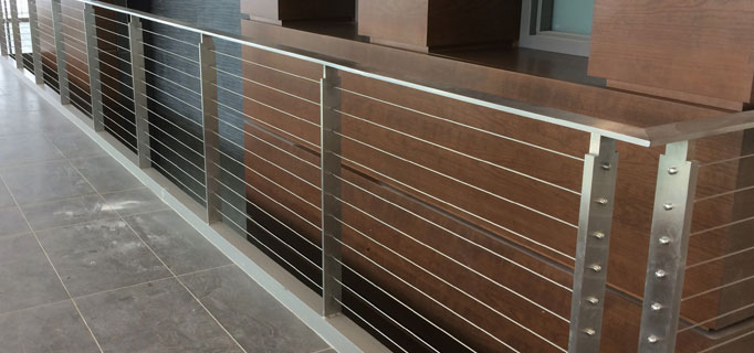 hdi koto riling system with steel infills for modern industrial railing design