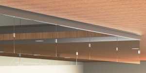 HDI railings smoke baffle with alignment clamps