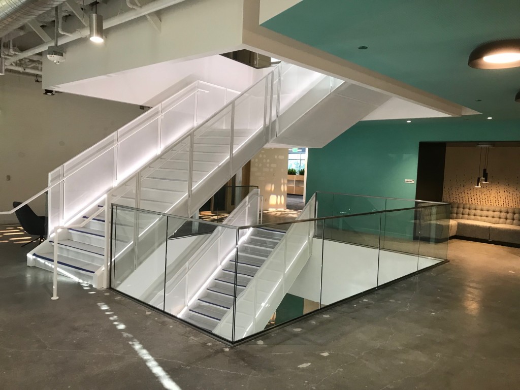 HDI glass stair railings at Google headquarters