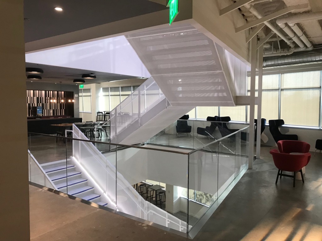 HDI glass stair railings at Google headquarters