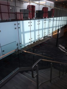 HDI Optik boss stair railings and smoke baffle