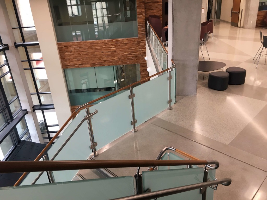 Texas State University Circum round post railing system 