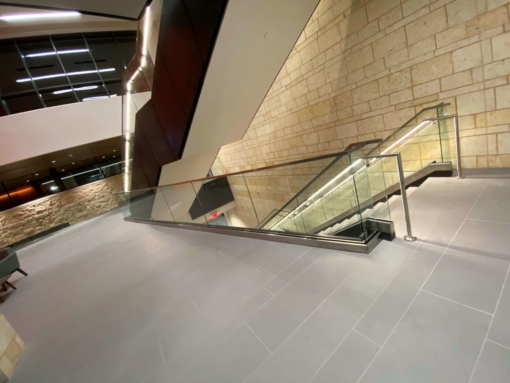 UTPB Engineering building custom handrail design