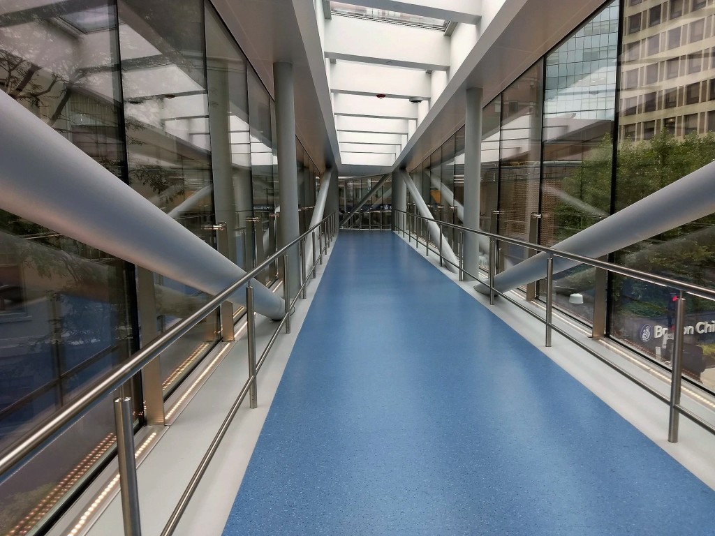 HDI Railing installed at Fazzalari Sky Bridge at Boston Children's Hospital